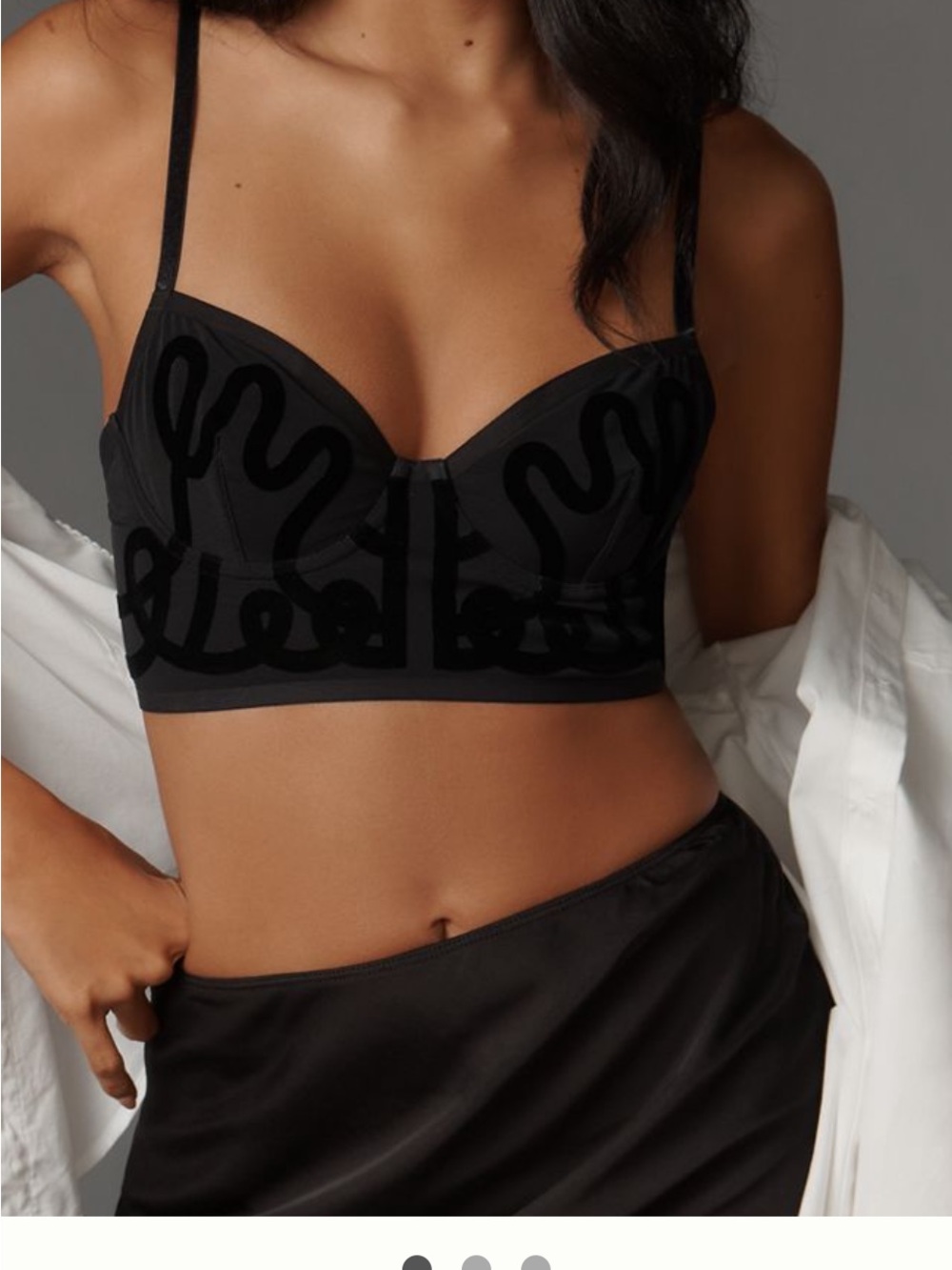 Anthropologie LyreBird Corset Top Black NWT